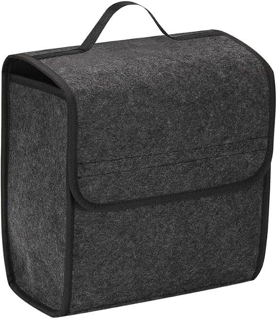 Car Trunk Organizer, Car Organizer and Storage with Lid, Foldable Vehicle Bag, Collapsible Trunk Storage Organizer, Cargo Trunk Organizer with Lid (11.8" * 11.4" *6.3")