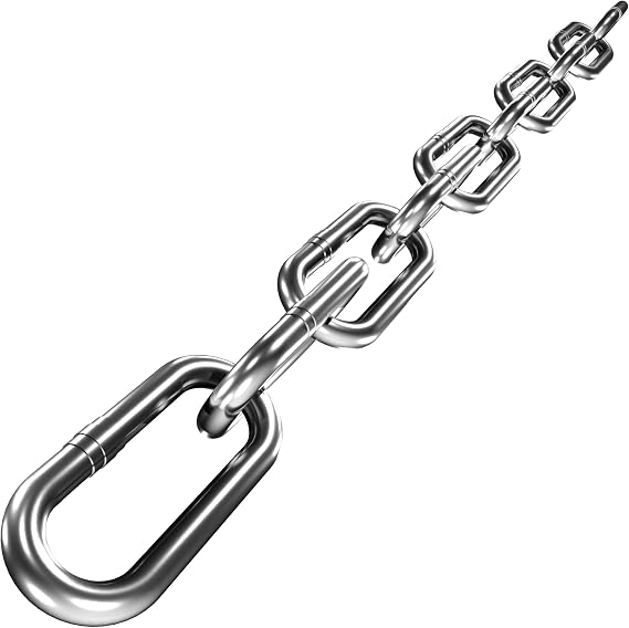 304 Stainless Steel Chain Heavy Duty Outdoor | 6.5ft 13ft Small Large Light Metal Link Chain for Home Camping Hanging etc