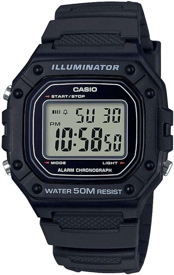 Casio W-218H-1AVDF Kol Saati, Siyah, Standart