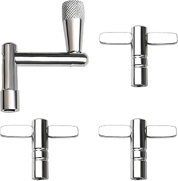 4PCS Drum Keys, Universal Drum Tuner with Continuous Standard Motion Speed Key, Extended for Fast Easy Tuning