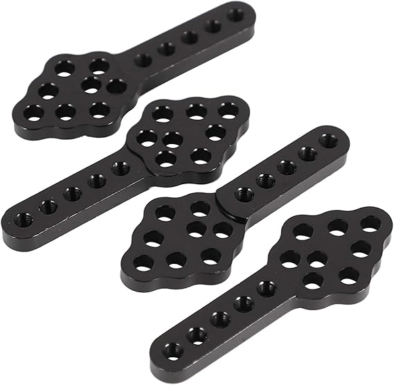 4Pcs Metal CNC RC Car Shock Absorber Mount Adjust Height Angle Stand for Axial SCX10 90046 D90 D110 SCX10III RC Crawler (Black) | Adjust Height Angle Stand, For Axial SCX10 90046 D90 D110 SCX10III RC Crawler Parts