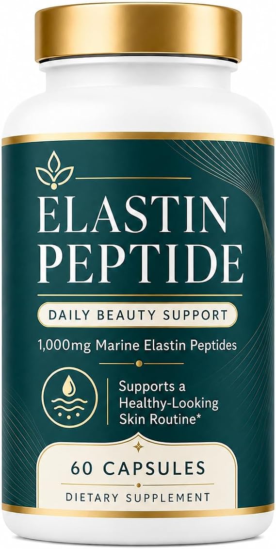 Elastin Peptides, Daily Beauty Support, 60 Capsules