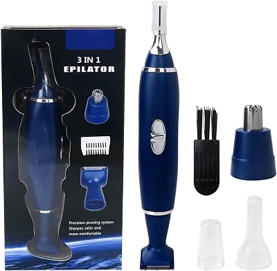 2025 New 3 in 1 Nose Ear Hair Trimmer Face Eyebrow Shaver Clipper Groomer Cleaner