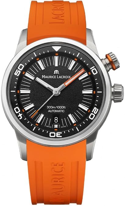 Maurice Lacroix Pontos S Diver 42mm Automatic Orange Watch PT6248-SS00L-330-J