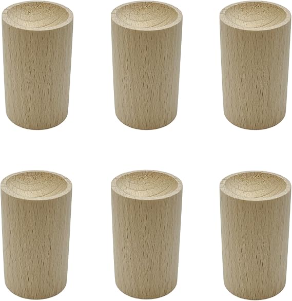 6 Pcs Small Wood Essential Oil Diffusers Beech Wood Fragrance DIffusers