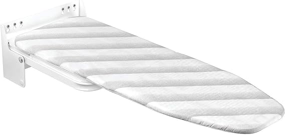 Wall Mounted Ironing Board, Easy Installation and Storage, Folding, White RAL 9016