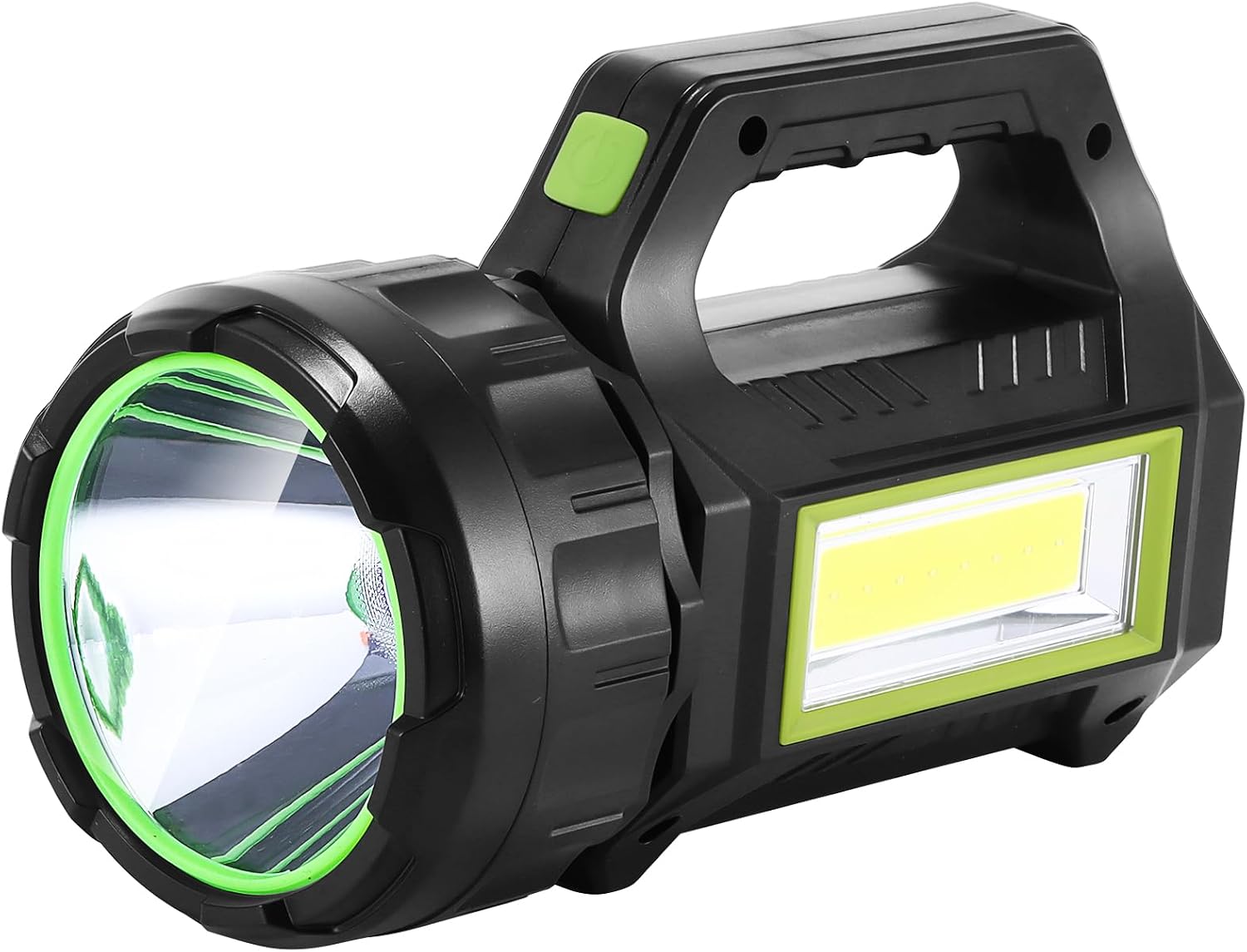 Torches Led Super Bright Rechargeable, 7 Modes USB and Solar Rechargeable Torch, LED Searchlight with Side Light, IPX5 Waterproof Spotlight Flashlight, Portable Lantern for Camping Outdoor Hiking