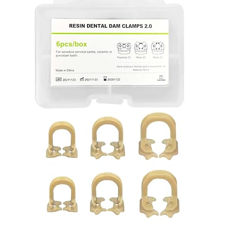 Dental Rubber Dam Clamps Resin Rubber Barrier Clip Dental Endodental Rubber Dam Holder Autoclavable Dental Dentist Tools