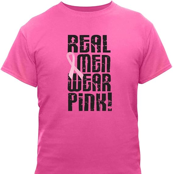 Real Men Wear Pink T-Shirt HOT Pink Adult Small