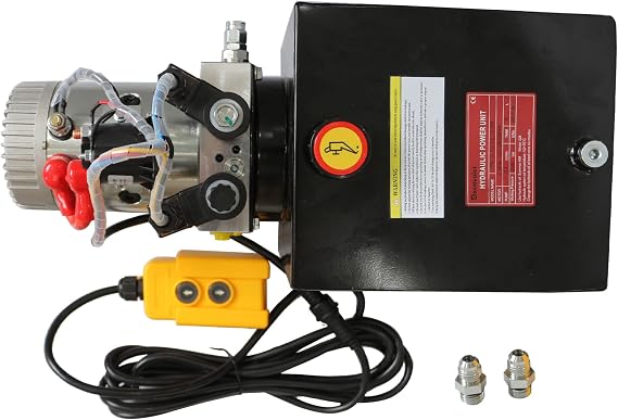 8 Quart Electric Hydraulic Pump,12v Double Acting Hydraulic Pump | Hydraulic Power Unit for Dump Trailer and DIY Hydraulic Systems