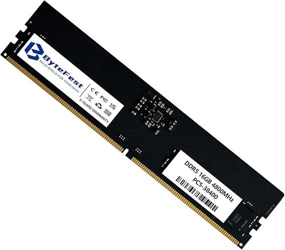 DDR5 RAM 16GB 4800MHz PC5-38400 CL40 UDIMM 1.1V 288 Pin Compatible Desktop Computer Upgrade Memory Module RAM