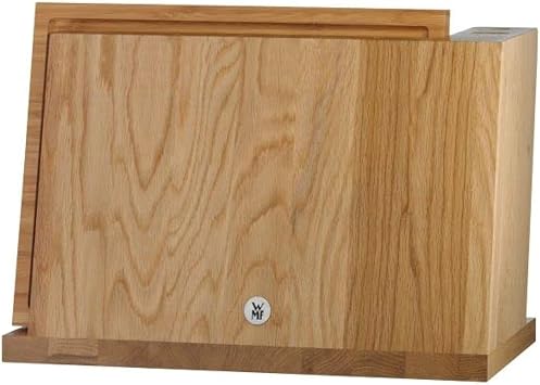 WMF Grand Gourmet Performance Cut Double Serrated Blade MagneticOak Knife Block, Multi-Colour, 8-Piece