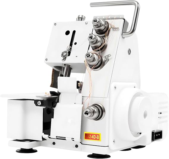 4-Thread Overlock Sewing Machine, 1200SPM Professional Serger Sewing Machine with Adjustable Stitch, LED Light, Foot Controller, 100W Overlock Machines for Cotton Silk Denim