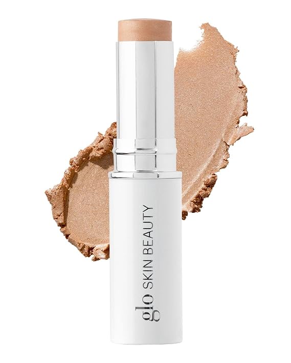 Glo Skin Beauty Skin Glow Stick Cream Highlighter, Champagne 0.32 oz | Mineral face highlighter stick, hydrating mica formula, clean beauty, luminous glow, fair skin, dry skin, cruelty-free