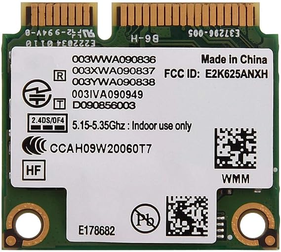 Network 6250 WiMax Mini Dual Band Wireless AC + PCI-E WiFi Card Supports 2.4/ 5Ghz Half Height 802.11A/ B/ H/ G/ N Bands Network Card Support PC DELL/Asus/Toshiba/Asus.