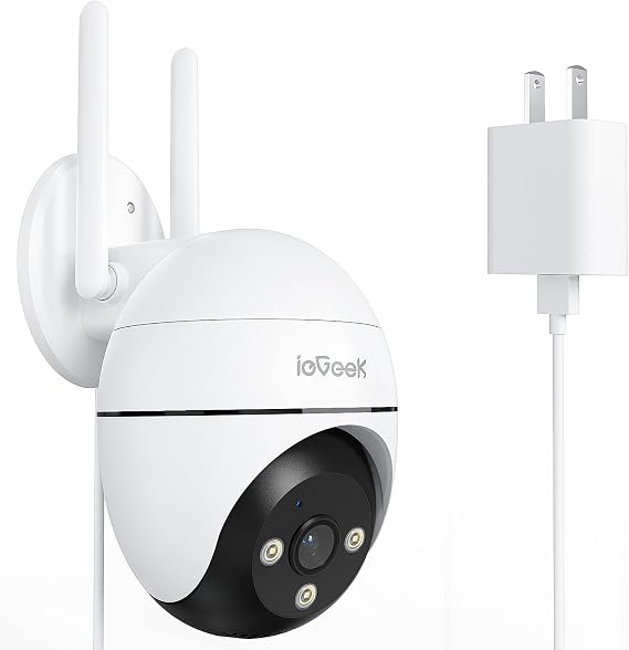 5MP Ultra High Pixels・Auto Tracking・2.4 and 5Ghz WiFi SupportedieGeek Security Camera Outdoor Surveillance Camera Outdoor 5 Million Pixels Security Camera Wireless Outdoor Home Use 360° Pan/Tilt