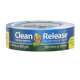 Duck Clean Release Blue Painters Tape, Masking Tape For Paint Projects, 1.5 in 1.41 in x 60 yd Single Roll, 240194