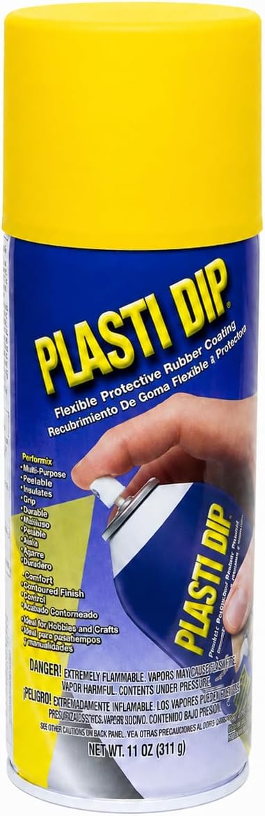 Plasti Dip Spray Coating, Yellow, 11 oz, Multi-Purpose Rubber Coating, Peelable Flexible Protective Spray for Auto, Home, Garden, Craft & DIY Projects