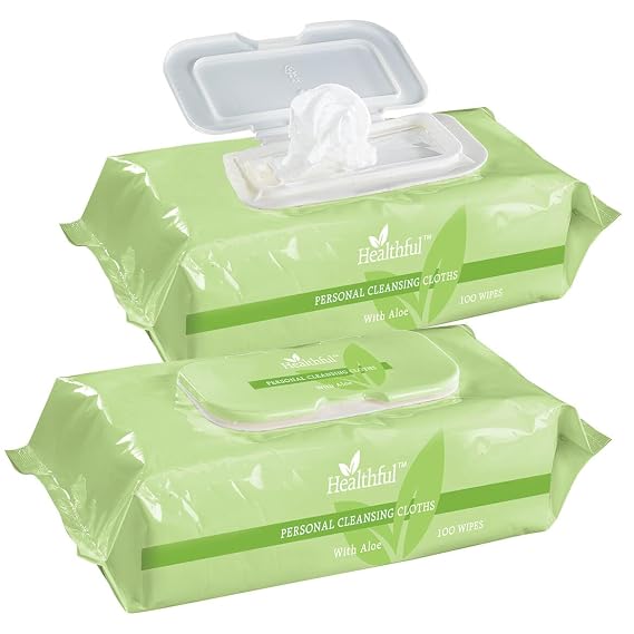 Healthful Personal Wipes with Aloe, Set of 2