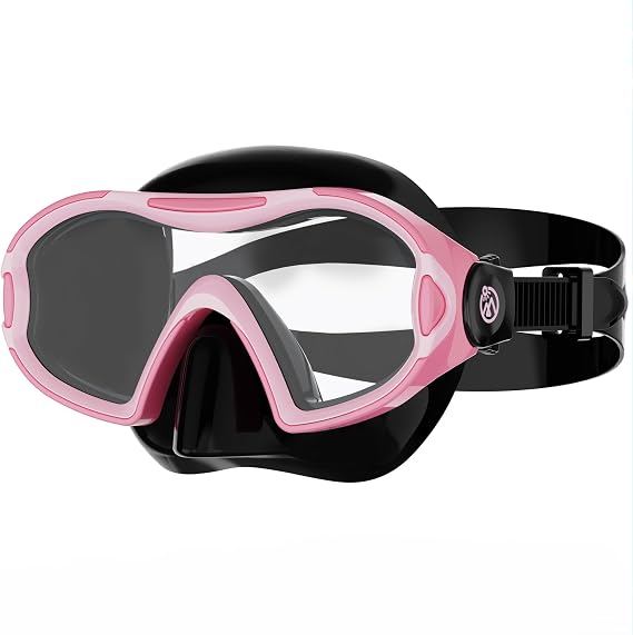 OutdoorMaster Stingray Kids Swim Goggles with Nose Cover, Swim Diving Mask for Kids, Anti-Fog Swimming Goggles for Boys and Girls, Age 5-12