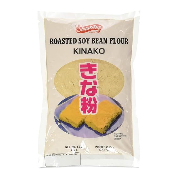 Shirakiku Kinako Japanese Roasted Soybean Flour - Additive-free Soybean Flour, Superfine Texture, Ideal for Baking & Cooking, 5 OZ (Pack of 1)
