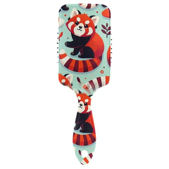 Red Panda Hair Brush, Boar Bristle Paddle Detangler Hairbrush, Soft Hairbrushes for All Hair Types (Wet Dry & Damaged Hair)