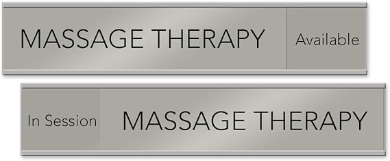 Massage Therapy Room Slider Sign, 10" x 2" "Available/In Session" - Made in the USA!