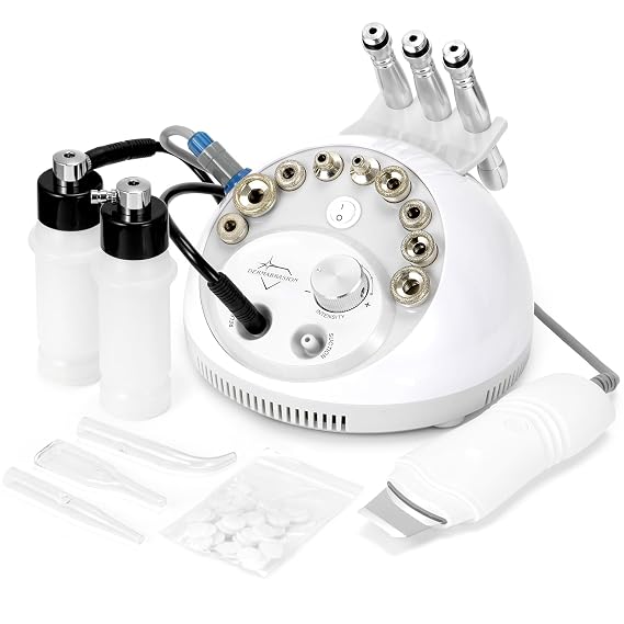 4-in-1 Professional Diamond Microdermabrasion Device Combines Vacuum Spray Technology with A Pore-Cleaning Scraper for A Luxurious Rejuvenation, Perfect for Salon Treatments Or Daily Home Care