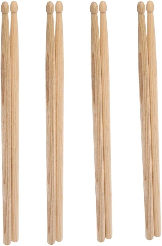 A-xctoe 4 Pairs 5A Drum Sticks, Oak Drum Sticks Suitable for Drum Sets Beginners