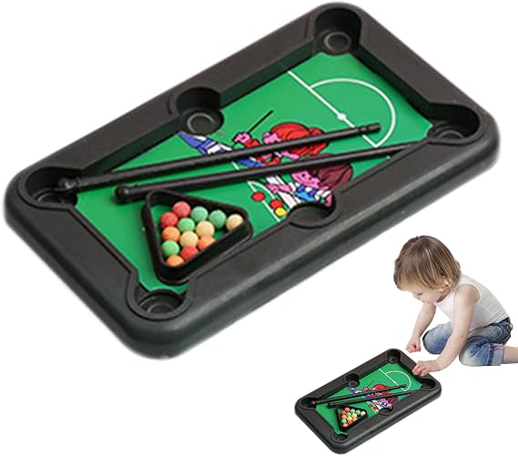 Portable Tabletop Billiards Game Small Desktop Mini Family Games Set | Pool Table Mini Tabletop Pool Table Toy Small Desktop Indoor Outdoor Party Travel Set for Children Friends Family