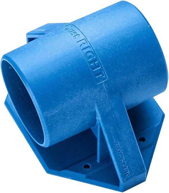 Dust Right 2-12 Mounting Dust Port - Durable Hose to Hose Connector - Secure Table Saw Vacuum Adapter for Quick Connection - Wall or Bench Mount Shop Vac Extractor