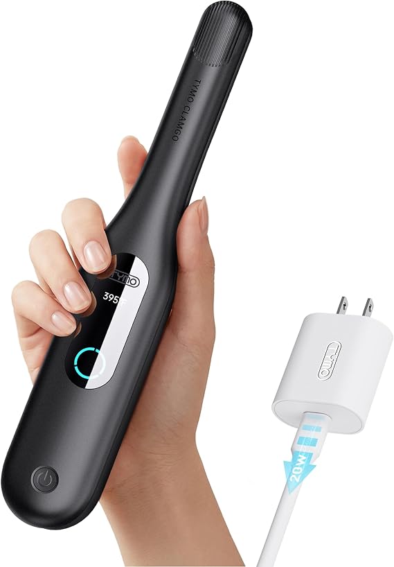 TYMO Cordless Mini Flat Iron, 0.65" Pencil Curling Iron for Short Hair