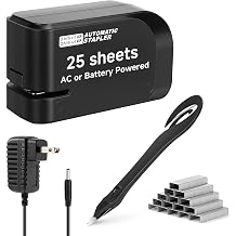 TYS Automatic Electric Stapler, 25 Sheet Capacity, with Staple Remover and 3000 Staples, 24/6 and 26/6 Compatible