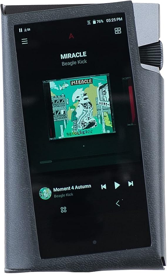 MITER Case for Astell&Kern A&Norma SR35 Handmade PU Leather Case Cover AK-SR35 (Black)