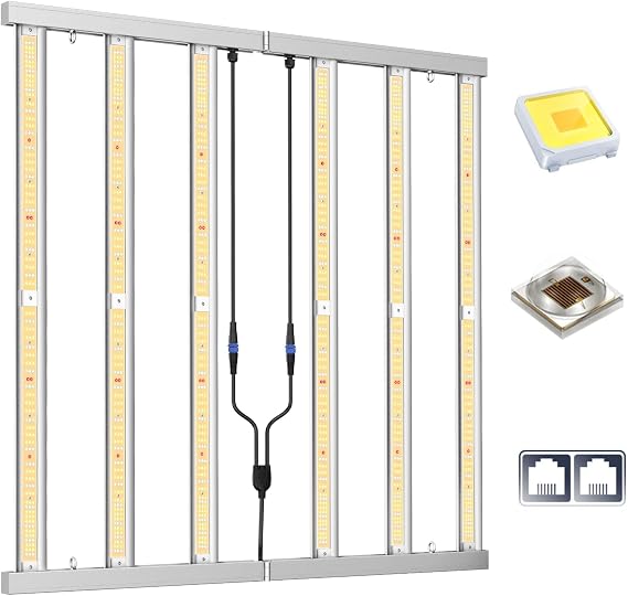 VIPARSPECTRA KS5000 LED Grow Light, 500W with LM301H Diodes, Uniform PPFD, Dimmable Daisy Chain 6 Bars, Full Spectrum Commercial Grow Lamp for Indoor Plants, Suitable for 4x4/5x5 Grow Tent