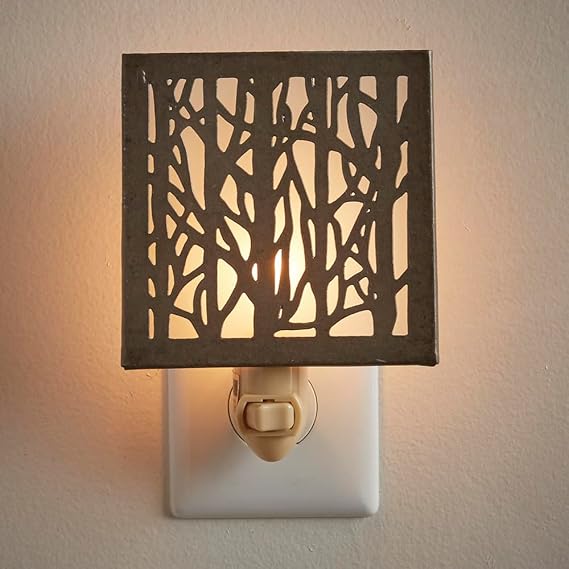 Park Designs Birch Forest Night Light, Laser Cut Metal