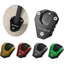 for Versys650 Versys 650 2010-2023 CNC Kickstand Foot Side Stand Extension Pad Support Plate Enlarge 2021 2020 2019 (Green)