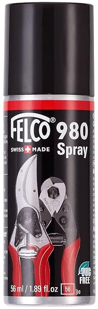 Felco Tool Lubricant (F 980) - Biodegradable Synthetic Maintenance Product Spray Grease,Red, Black