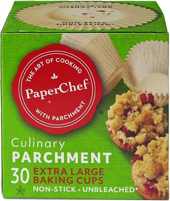 PaperChef Natural Release Coated Parchment Baking Cups (30-Cups X-Large)