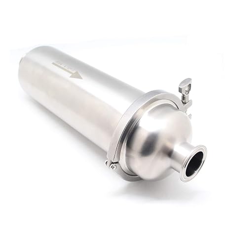 QiiMii 1.5" Tri-Clamp Filter SS304 Sanitary Fittings Inline Straight Strainer with 100 Mesh Stainless Steel Screen(1.5 INCH)