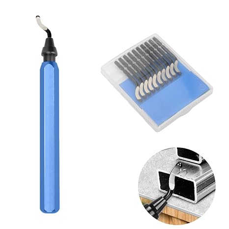Deburring Tool Set, Metal Handle with 10 PCS BS1010 High Speed Blades