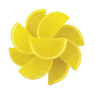 NY Spice Shop Lemon Fruit Slices Candy - 3 Pound Citrus Flavor Chewy Jelly Fruit Slices Candy - Old Fashioned Sliced Lemon Fruits Gummies - Gummies Fruits Snacks for Holiday Snacks & Gifts