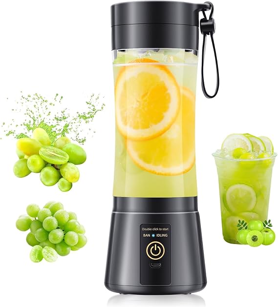Small Portable Smoothie Blender - 12oz Personal Size Mini Blender