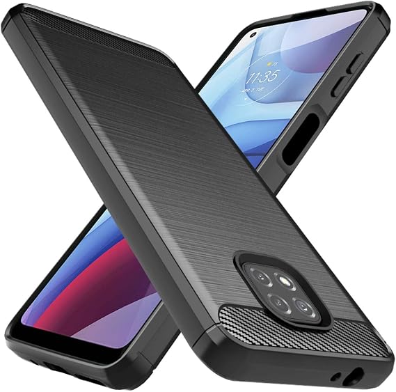 Osophter for Moto G Power 2021 Case Shock-Absorption Flexible TPU Rubber Protective Cell Phone Cover for Motorola Moto G Power 2021(Black)