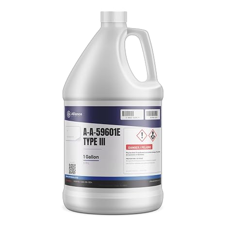Alliance Chemical A-A-59601E Type III Dry Cleaning & Degreasing Solvent 1 Gallon NSN: 6850-01-377-1809 Naphtha Solvent Properties