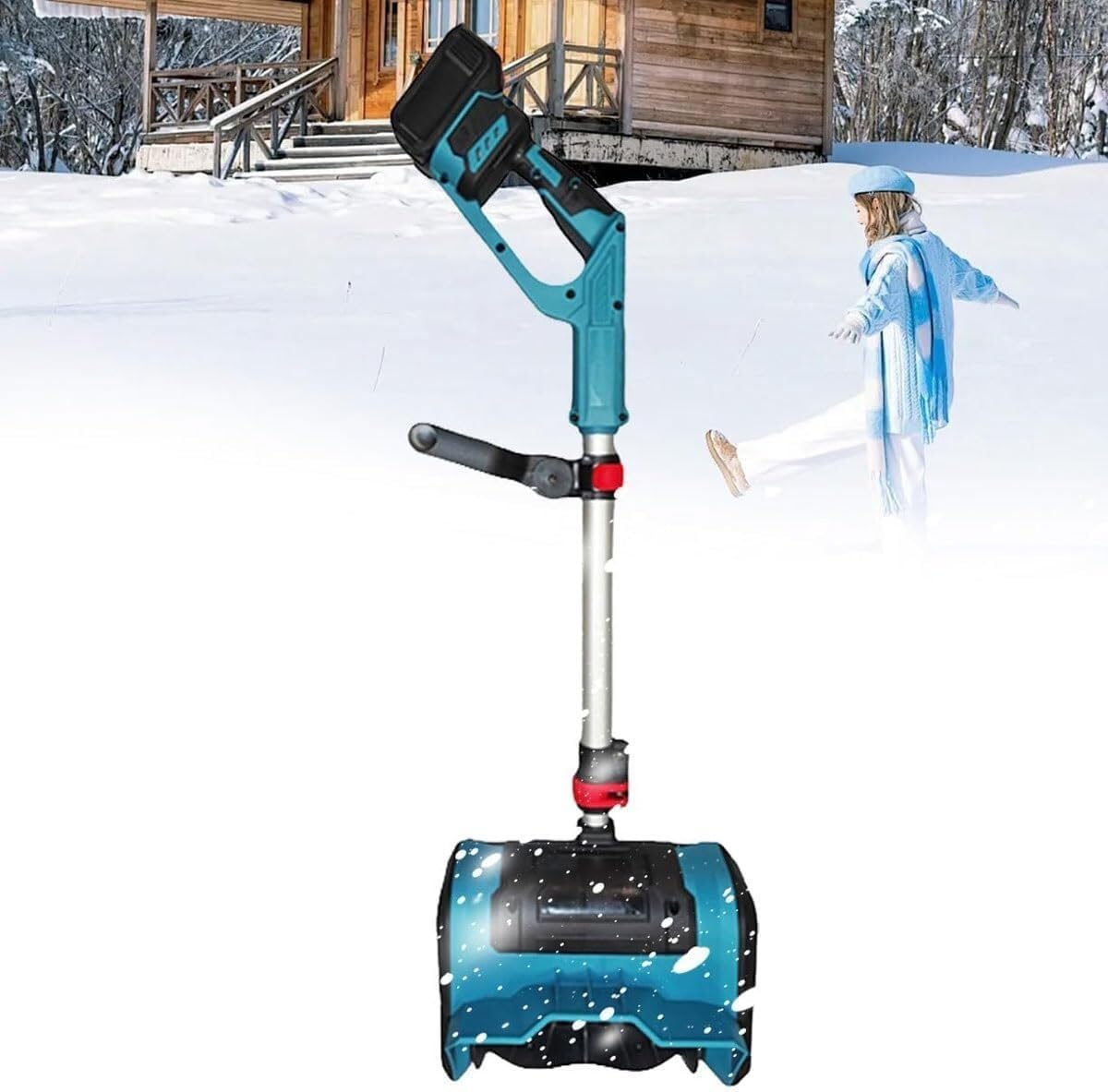 Electric Snow Blower, Snow Shovel, Winter Outdoor Snow Removal Tool, Portable Cordless Snow Ploughs, Patio, Sidewalk Sweeper(2 battery)