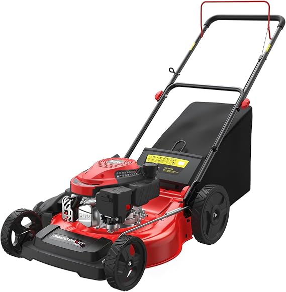 PowerSmart Push Gas Lawn Mower with Bag 21-Inch 144cc Engine 3-in-1 DB2321 2024 Version