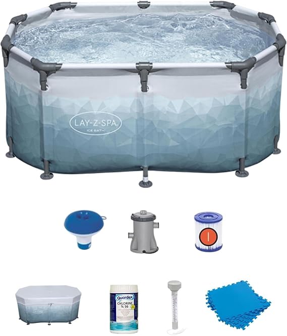 Lay-Z-Spa Soğuk Terapi Buz Banyosu Küveti Seti, 2 Kişilik 6002N BW557