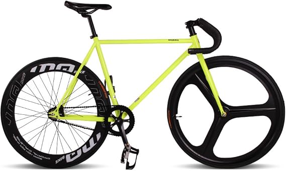 Fixie Bike, Fixed Gear Bike, Flip-Flop Hub Free & Fix Gear, Front & Rear Brake/Pedal Strap, Single Gear, Interior Shimano Rear 3-Speed Gear, Ultra Lightweight, Front and Rear Disc Brake, Drop