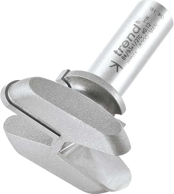 Trend Drawer Pull Router Cutter, 1/2 Inch Shank, TCT, 45mm Cut Diameter
